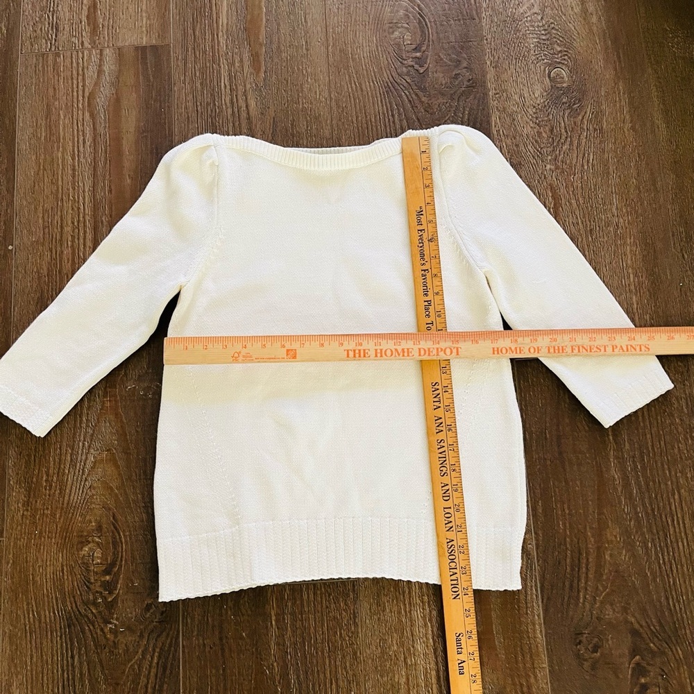 Classic Cream Boatneck Women's Sweater - Picture 5 of 8